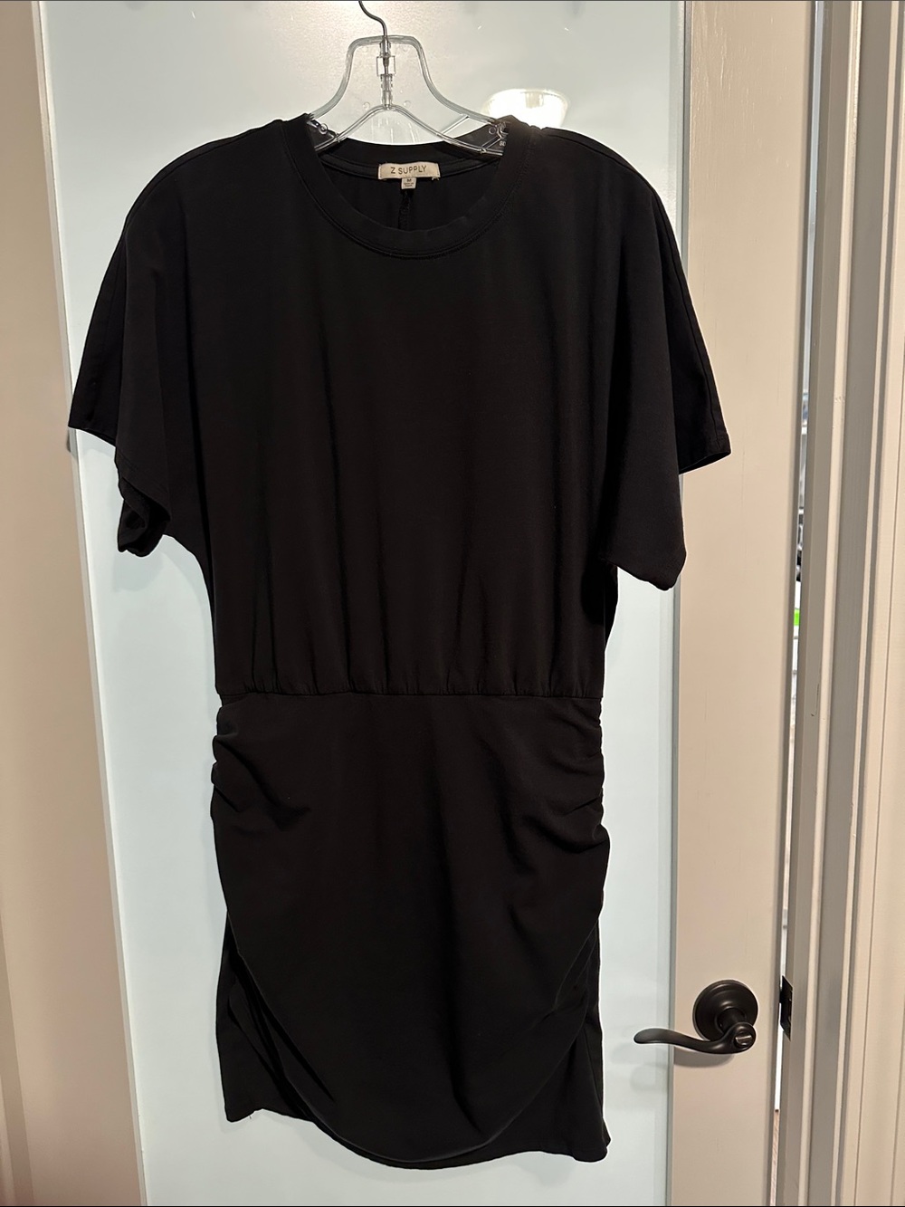 Z Supply Black Cropped Crewneck Short Sleeve Top